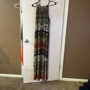 Cato Blue and Orange Maxi Dress